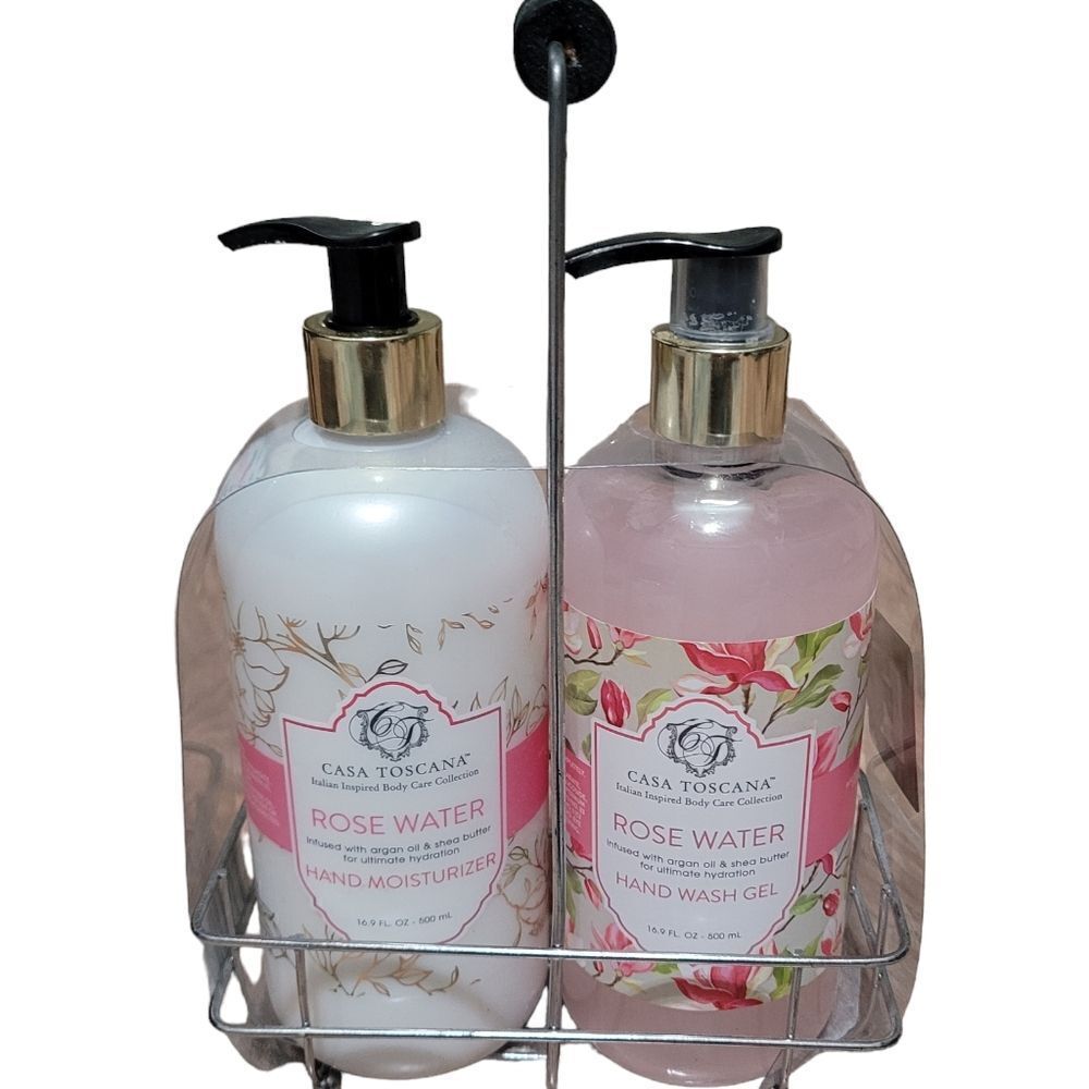 Rose water bathroom/ kitchen soap set